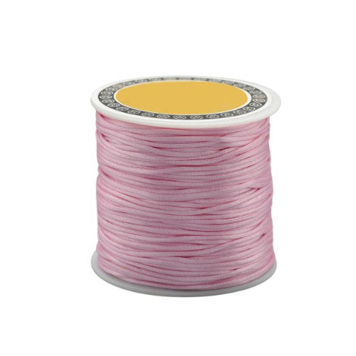 Beading Cord, Nylon Cord, Rattail, Satin Cord, Pearl Pink, 2.5mm - BEADED CREATIONS