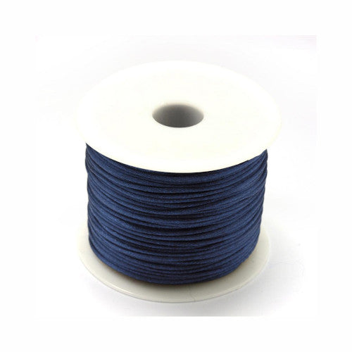 Beading Cord, Nylon Cord, Rattail, Satin Cord, Prussian Blue, 1.5mm - BEADED CREATIONS