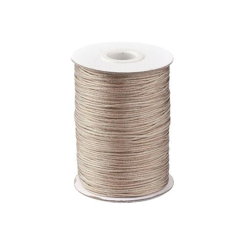 Beading Cord, Waxed, Polyester Cord, Camel, 1mm - BEADED CREATIONS