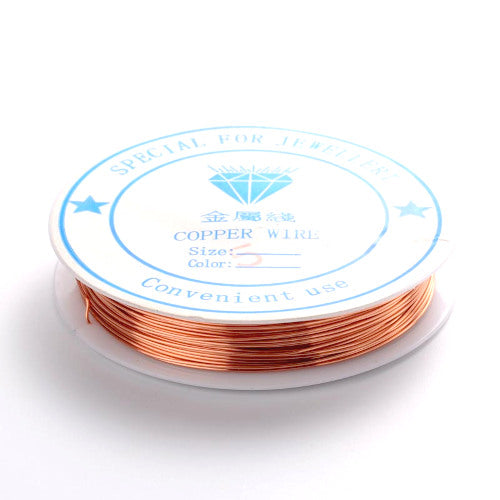 Beading Wire, Copper Wire, Round, Raw, Plated, 0.5mm, 24 Gauge - BEADED CREATIONS