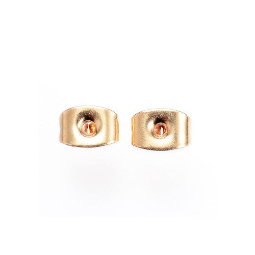 Ear Nuts, 304 Stainless Steel, Earring Backs, Golden, 6x4mm - BEADED CREATIONS