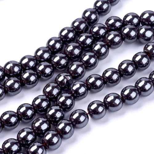 10mm, 23) Hematite Round Beads) - BEADNOVA Natural Hematite Beads