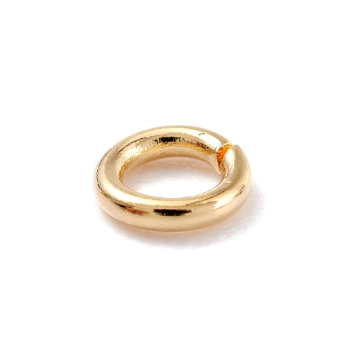 Jump Rings, 304 Stainless Steel, Round, Open, 18K Gold Plated, 5x0.8mm - BEADED CREATIONS