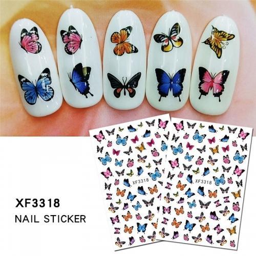 Nail Art, Nail Stickers, Butterflies, Butterfly, XF3318 - BEADED CREATIONS