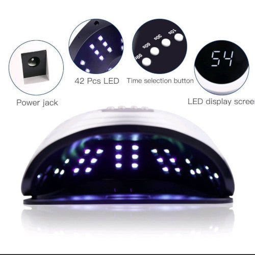 Sun S9 Smart Touch, Professional Gel Polish LED Nail Dryer Lamp, 120w, White - BEADED CREATIONS