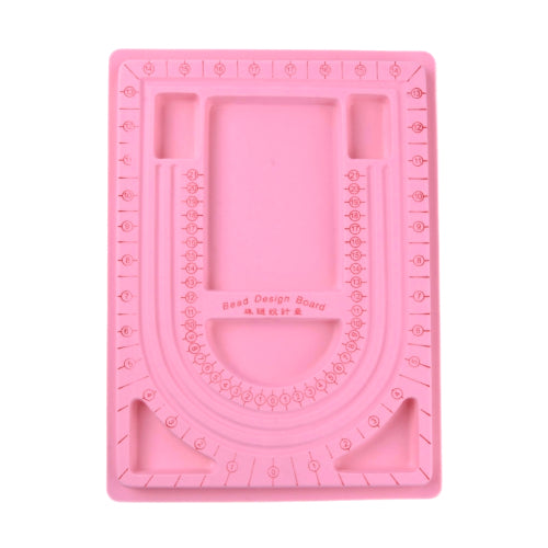 Bead Design Boards, Plastic, Pink, Rectangle, 24x33cm - BEADED CREATIONS