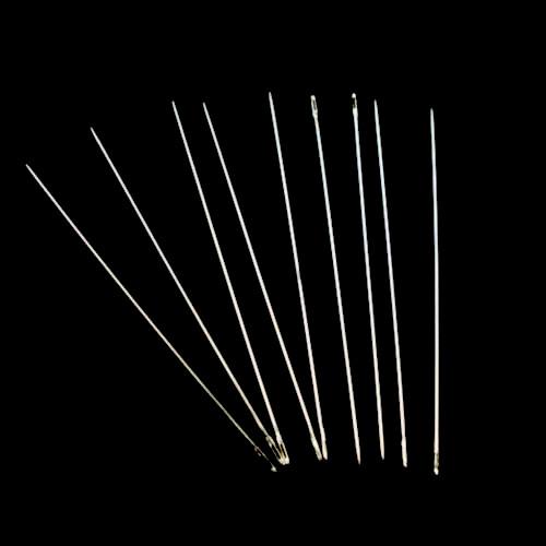 Beading Needles, Silver, Stainless Steel, 80x0.45mm - BEADED CREATIONS