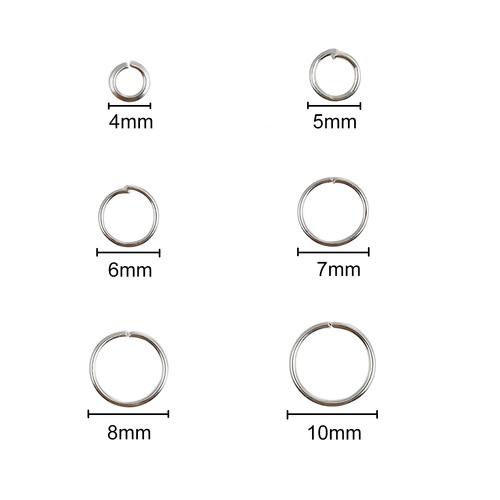Jump Rings, Iron, Round, Open, Assorted, Silver Plated, 4-10x0.7-1mm, Variety Pack - BEADED CREATIONS