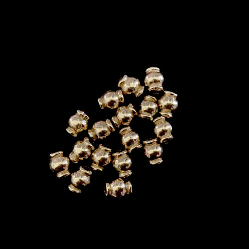 Metal Spacer Beads, Tibetan Style, Lantern, Light Gold, Alloy, 6mm - BEADED CREATIONS