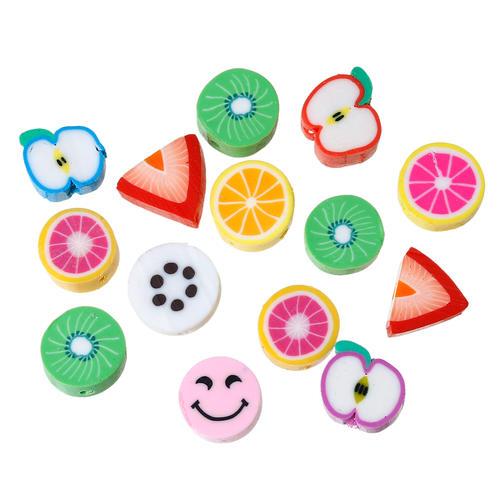 Polymer Clay Beads, Fruit Shaped, Assorted, 9-11mm - BEADED CREATIONS