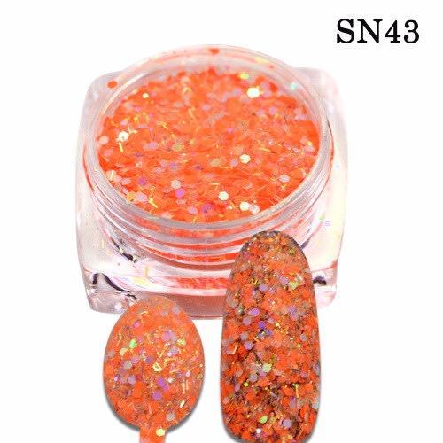 3D Nail Glitter, Orange, Purple- BEADED CREATIONS