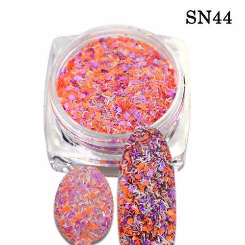 3D Nail Glitter, Purple, Orange, White - BEADED CREATIONS