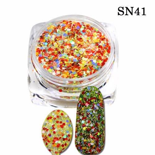 3D Nail Glitter, Red, Green, Yellow - BEADED CREATIONS