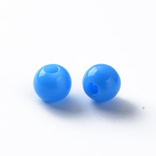 Acrylic Beads, Round, Opaque, Mixed Colors, 6mm - BEADED CREATIONS