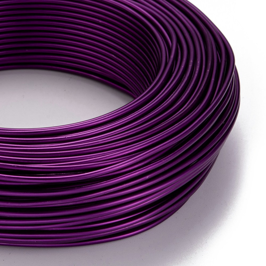 Aluminum Craft Wire, Flexible, Dark Violet, 2mm - BEADED CREATIONS