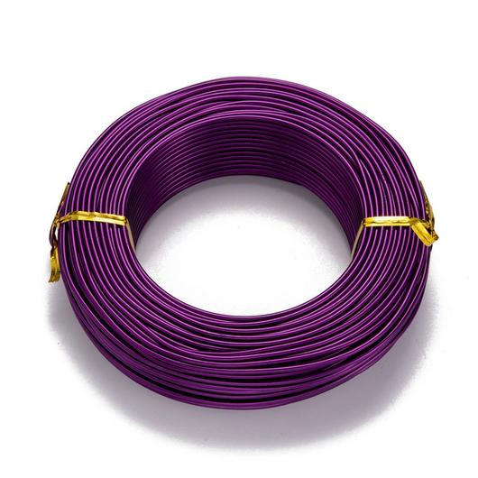 Aluminum Craft Wire, Flexible, Dark Violet, 2mm - BEADED CREATIONS