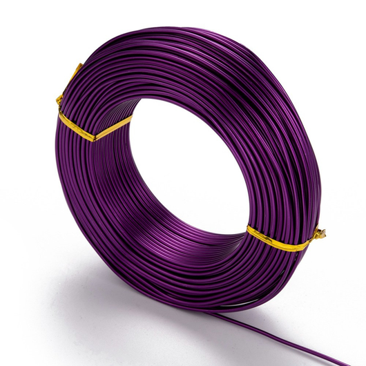 Aluminum Craft Wire, Flexible, Dark Violet, 2mm - BEADED CREATIONS