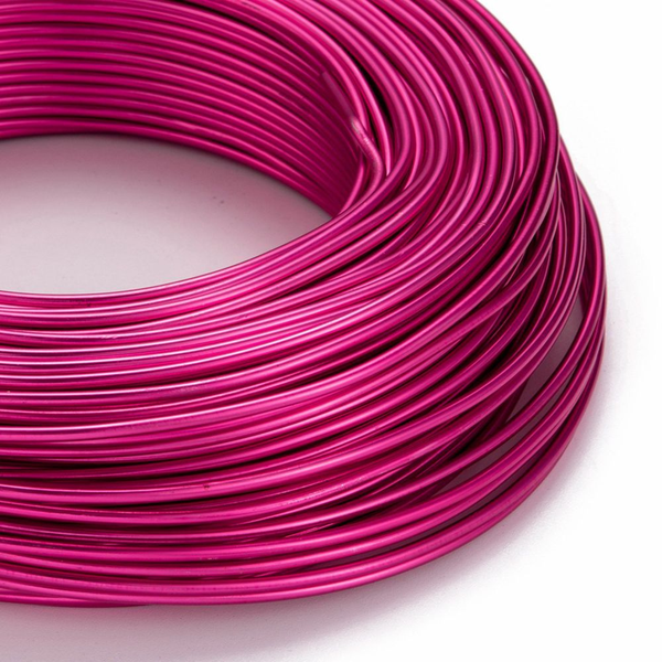 Aluminum Craft Wire, Flexible, Fuchsia, 2mm - BEADED CREATIONS