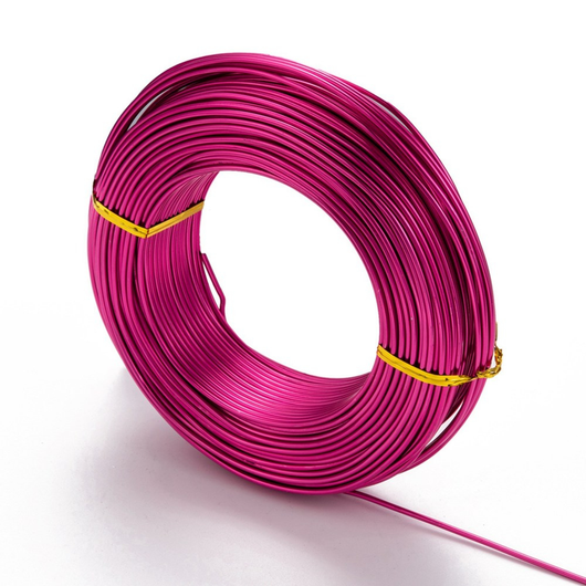 Aluminum Craft Wire, Flexible, Fuchsia, 2mm - BEADED CREATIONS