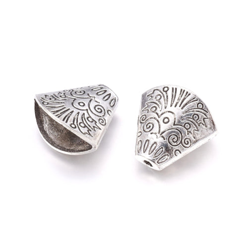 Bead Caps, Cone, Tassel End Caps, Antique Silver, Alloy, 18mm - BEADED CREATIONS