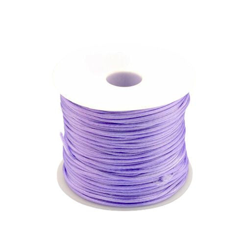 Beading Cord, Nylon Cord, Rattail, Satin Cord, Medium Purple, 1.5mm - BEADED CREATIONS