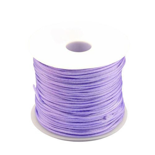 Beading Cord, Nylon Cord, Rattail, Satin Cord, Medium Purple, 1mm - BEADED CREATIONS