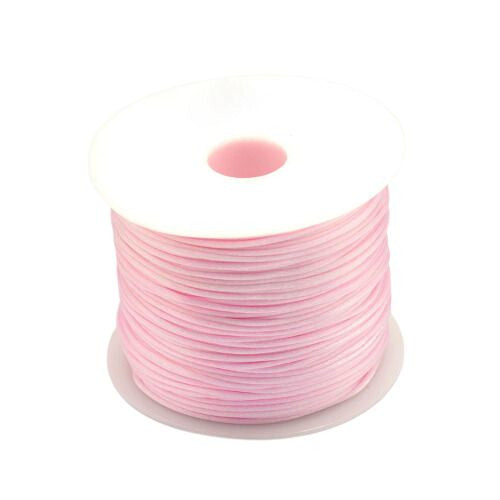 Beading Cord, Nylon Cord, Rattail, Satin Cord, Pearl Pink, 1.5mm - BEADED CREATIONS