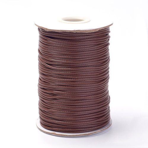 Beading Cord, Waxed, Polyester Cord, Coconut Brown, 1.5mm - BEADED CREATIONS