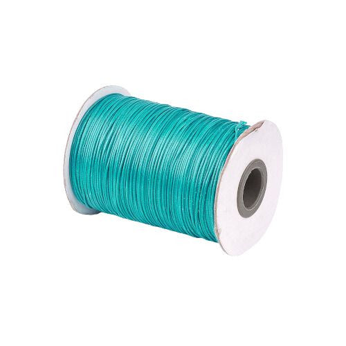 Beading Cord, Waxed, Polyester Cord, Dark Turquoise, 1mm - BEADED CREATIONS