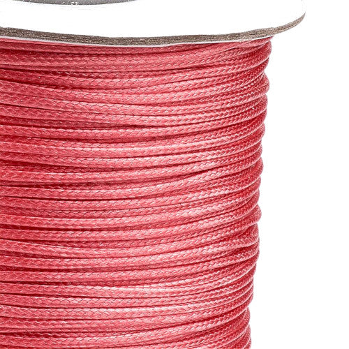 Beading Cord, Waxed, Polyester Cord, Light Coral, 1mm - BEADED CREATIONS