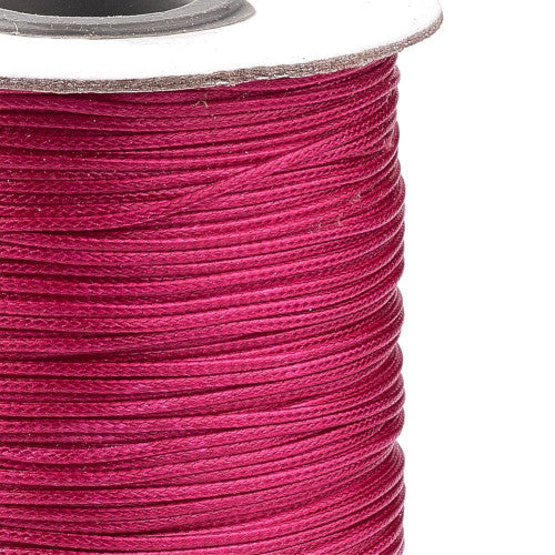Beading Cord, Waxed, Polyester Cord, Medium Violet Red, 1mm - BEADED CREATIONS