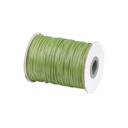Beading Cord, Waxed, Polyester Cord, Olive Drab, 1mm - BEADED CREATIONS