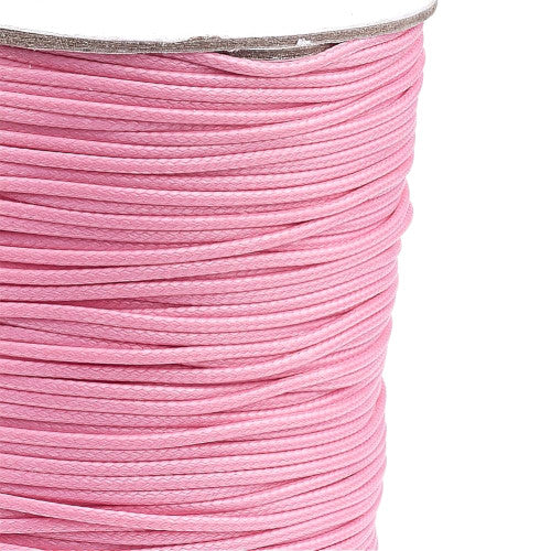 Beading Cord, Waxed, Polyester Cord, Pink, 1mm - BEADED CREATIONS