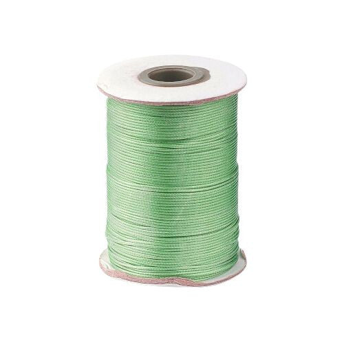 Beading Cord, Waxed, Polyester Cord, Sea Green, 1mm - BEADED CREATIONS