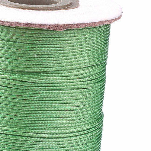 Beading Cord, Waxed, Polyester Cord, Sea Green, 1mm - BEADED CREATIONS