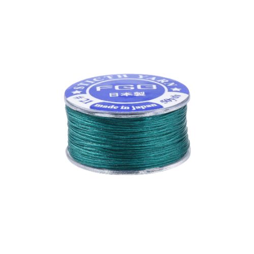 Beading Thread, For Seed Beads, Coated, Polyester, Dark Cyan, 0.1mm - BEADED CREATIONS