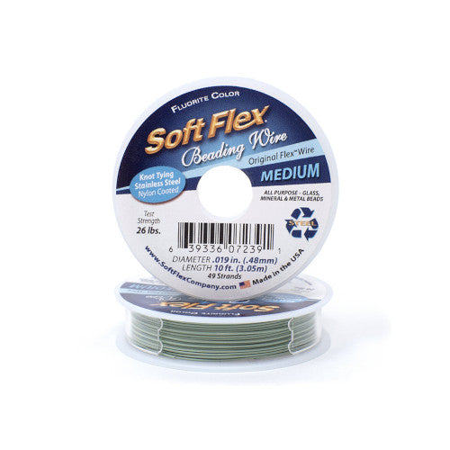 Beading Wire, Soft Flex, Fluorite, 0.48mm - BEADED CREATIONS