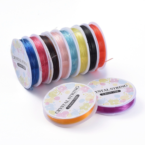 Beading Thread, Elastic Stretch Crystal Tec, Assorted, 0.8mm - BEADED CREATIONS