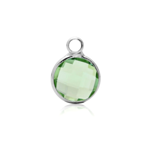 Birthstone Charms, August, Peridot, Silver, Alloy, 8.6mm - BEADED CREATIONS