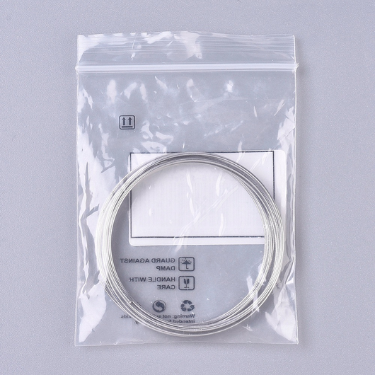 Bracelet Memory Wire, Silver Plated, High Carbon Steel, 5.5cm, 18 Gauge - BEADED CREATIONS