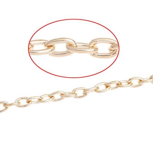 Cable Chain, Brass, Oval, Open Link, Rose Gold, 5.5x3.5mm - BEADED CREATIONS