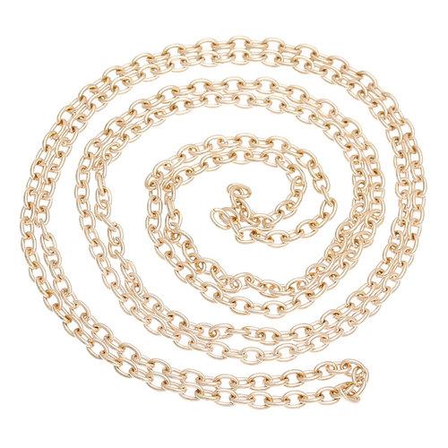 Cable Chain, Brass, Oval, Open Link, Rose Gold, 5.5x3.5mm - BEADED CREATIONS