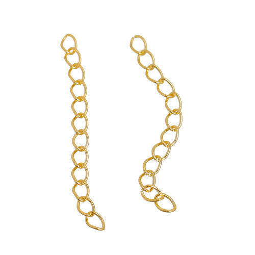 Chain Extenders, Gold Plated, Alloy, 5cm - BEADED CREATIONS