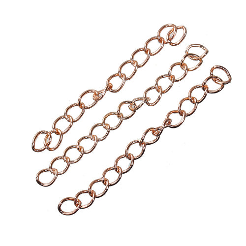 Chain Extenders, Rose Gold, Alloy, 5cm - BEADED CREATIONS