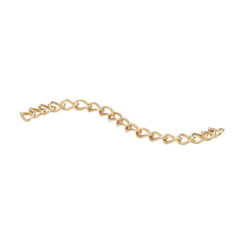 Chain Extenders, Stainless Steel, Twisted Curb Chain, Golden, 47-53mm - BEADED CREATIONS