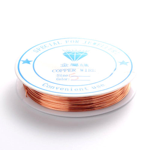 Copper Wire, Round, Plated, 0.5mm, 24 Gauge - 8M