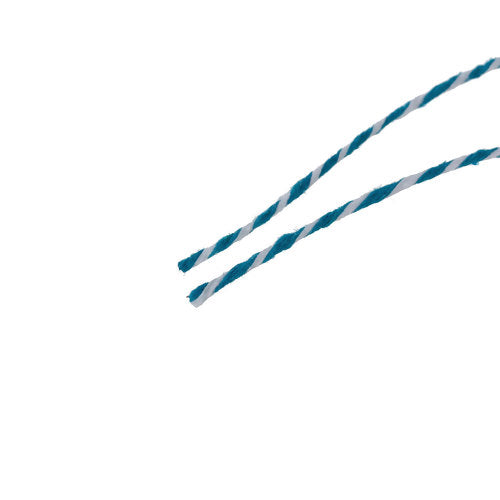 Cotton Cord, Braided, Dark Sky Blue, White, 1.5mm - BEADED CREATIONS