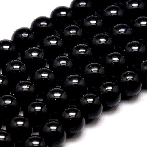 Crystal Glass Beads, Austrian Crystal, Opaque, Round, Black, 6mm - BEADED CREATIONS