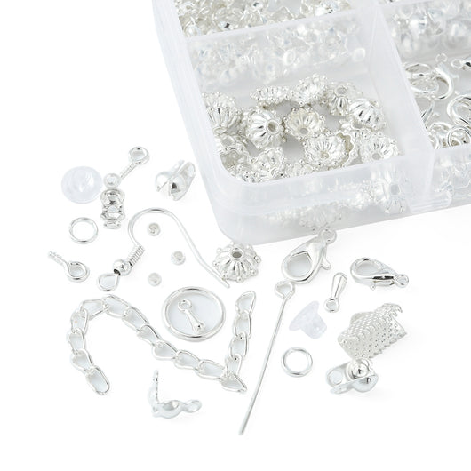 DIY Kit, Jewelry Making Findings, Silver Plated - BEADED CREATIONS