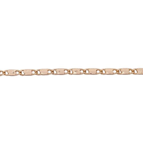 De Gaulle Chain Necklace, Brass, Light Gold, 62cm - BEADED CREATIONS